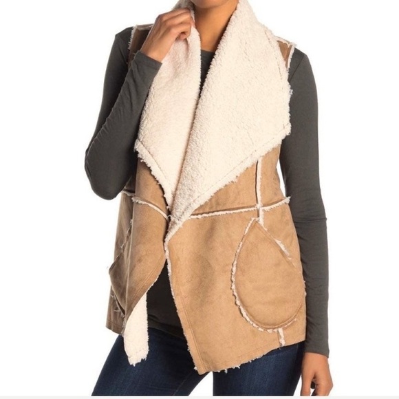 Caslon Suede/Sherling Vest 1X - Picture 1 of 5